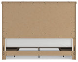 Savonport White/Brown King Panel Storage Bed w/ 2 Under Bed Storage (Online Special Price)