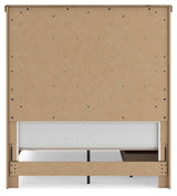 Savonport White/Brown Full Panel Bed with Storage