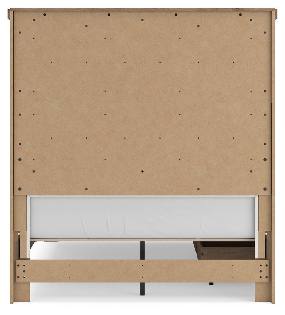 Savonport White/Brown Full Panel Bed with Storage