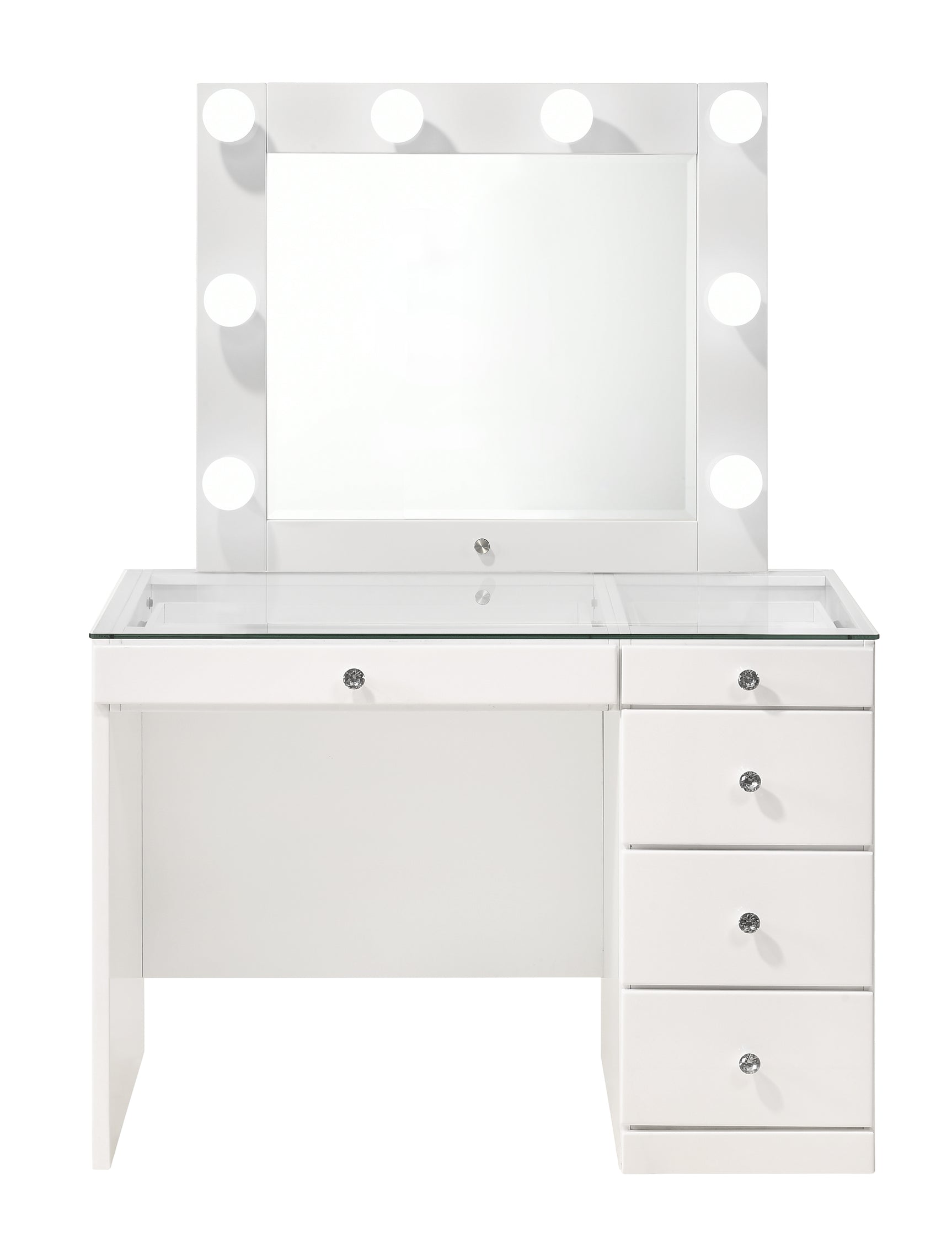 Morgan White Vanity Set w/LED Mirror