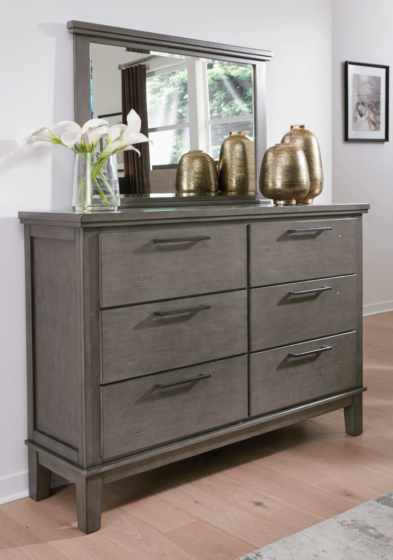 Hallanden Gray Dresser & Mirror - Ornate Home