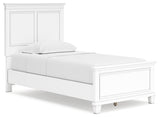 Fortman White Twin Panel Bed - Ornate Home