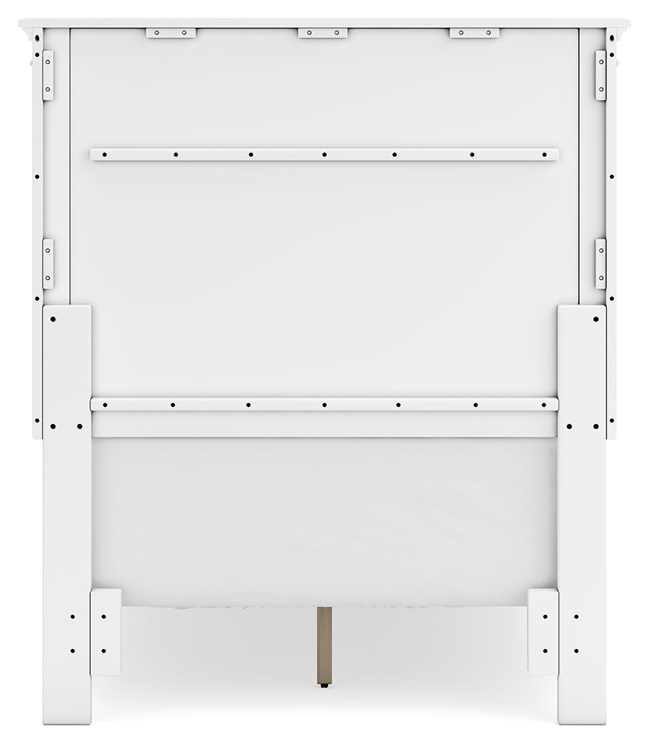 Fortman White Twin Panel Bed - Ornate Home