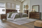 Danabrin Brown California King Panel 6-Piece Bedroom Set w/ 2 Nightstands (Online Special Price)