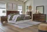 Danabrin Brown California King Panel 6-Piece Bedroom Set w/ 2 Nightstands