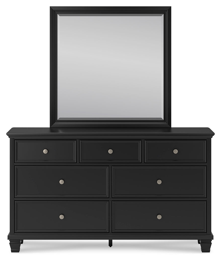 Lanolee Full Panel Bedroom Set with Dresser and Mirror - Ornate Home