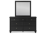 Lanolee Twin Panel Bedroom Set with Dresser and Mirror - Ornate Home