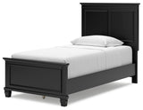 Lanolee Black Twin Panel Bed - Ornate Home