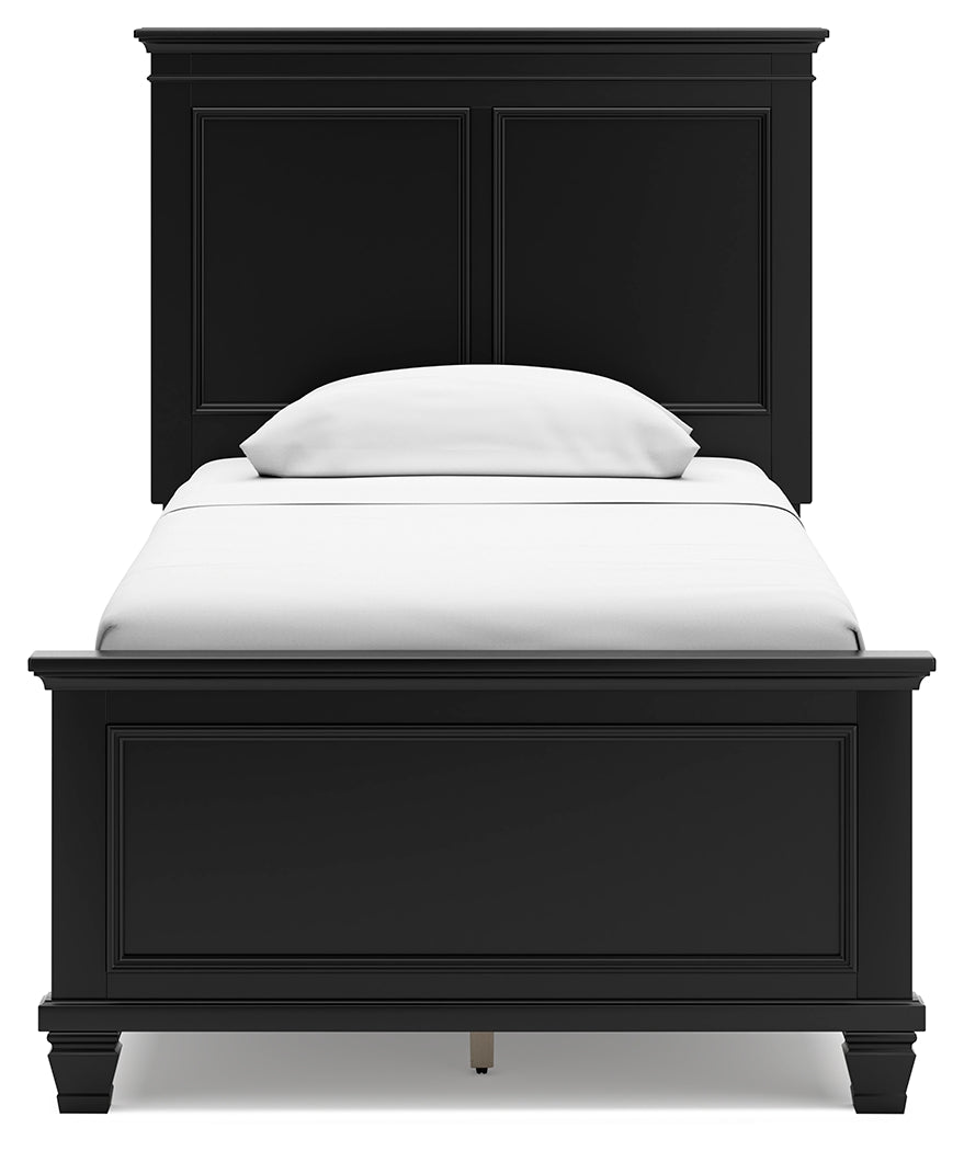 Lanolee Black Twin Panel Bed - Ornate Home