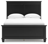 Lanolee Black Full Panel Bedroom Set with Chest - Ornate Home