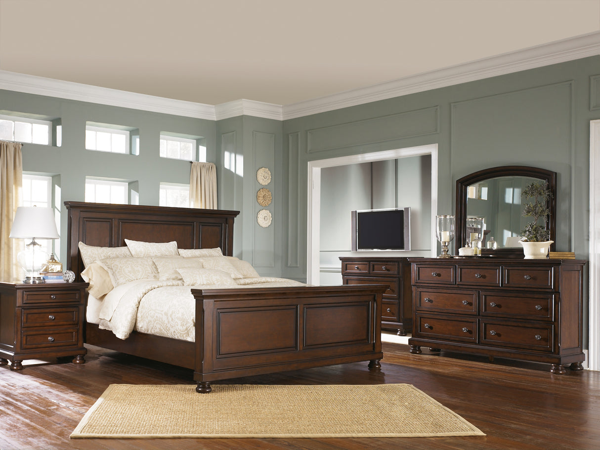 Porter Queen Panel Bedroom Set with Dresser and Mirror - Ornate Home