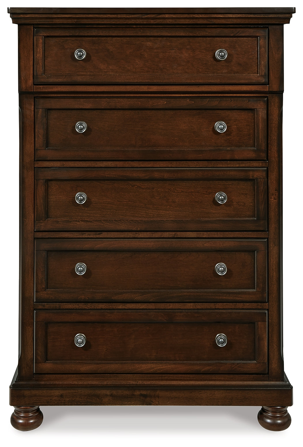 Porter Rustic Brown King Panel Bedroom Set with Dresser, Mirror, Chest and Nightstand - Ornate Home