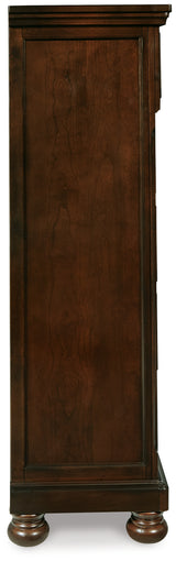 Porter Rustic Brown Queen Panel Bedroom Set with Dresser, Mirror and Nightstand - Ornate Home