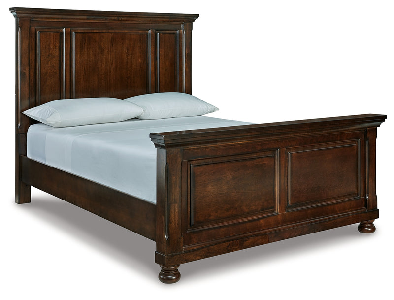 Porter Rustic Brown Queen Panel Bedroom Set with Dresser, Mirror and Nightstand - Ornate Home