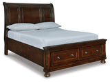 Porter Rustic Brown Queen Sleigh Bed - Ornate Home