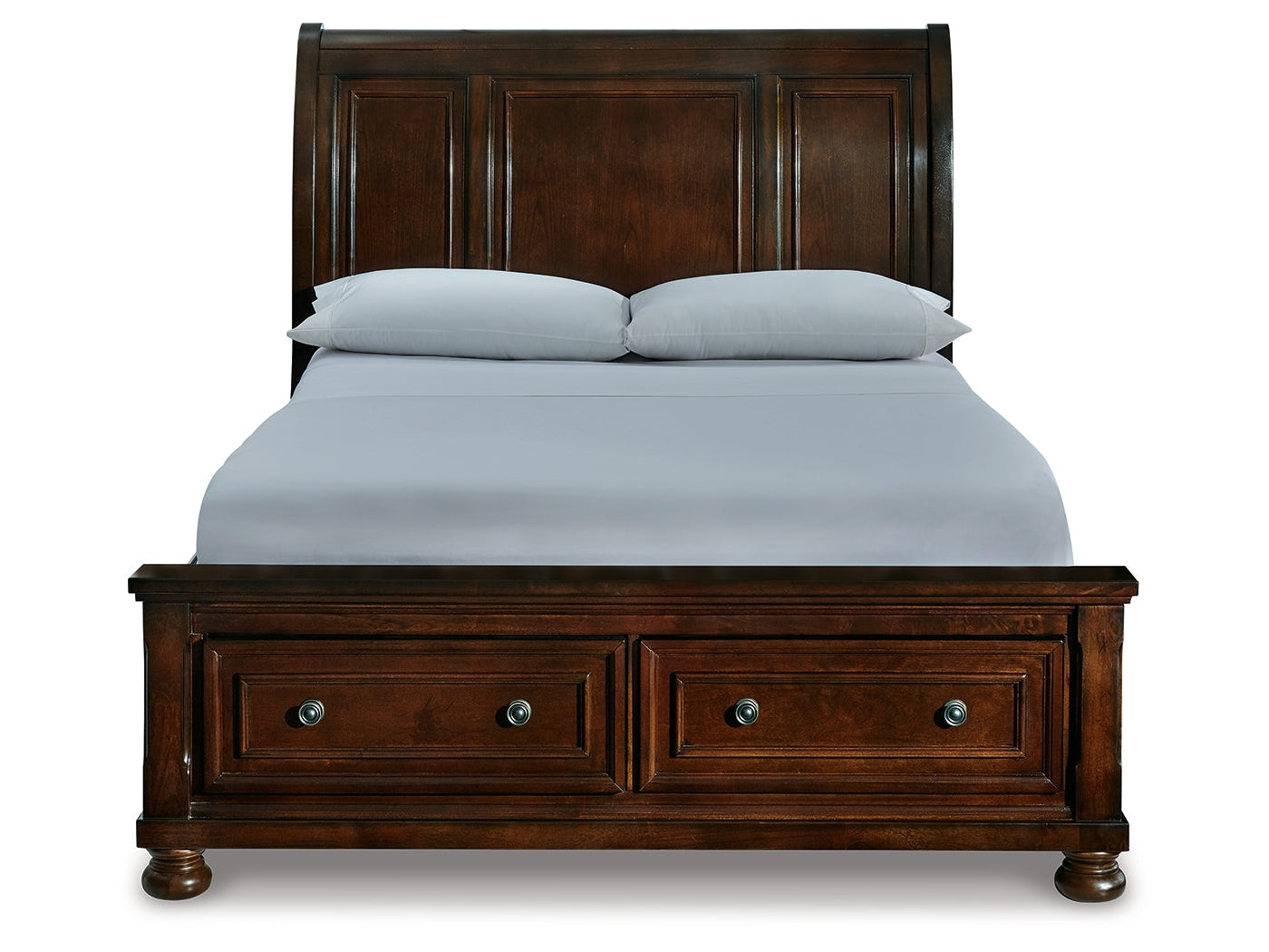 Porter Rustic Brown Queen Storage Bedroom Set with Dresser, Mirror and 2 Nightstands - Ornate Home