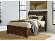 Porter Rustic Brown Queen Sleigh Bed - Ornate Home