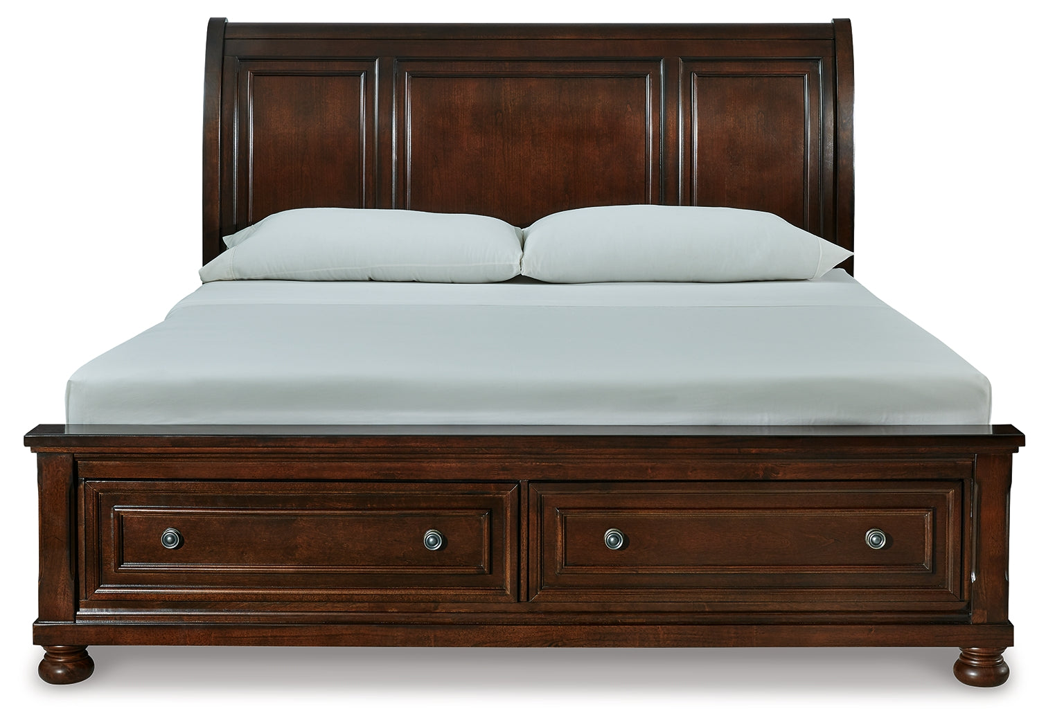 Porter Rustic Brown King Sleigh Bed - Ornate Home