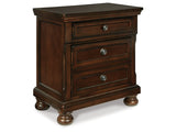 Porter Rustic Brown Queen Storage Bedroom Set with Dresser, Mirror and 2 Nightstands - Ornate Home