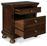 Porter California King Panel Bedroom Set with Dresser, Mirror, Chest and 2 Nightstands - Ornate Home