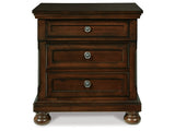 Porter Rustic Brown Queen Storage Bedroom Set with Dresser, Mirror and 2 Nightstands - Ornate Home