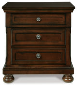 Porter Rustic Brown California King Sleigh Bedroom Set with Dresser, Mirror and Nightstand - Ornate Home