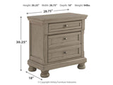 Lettner Light Gray King Panel Bedroom Set with Dresser, Mirror and 2 Nightstands - Ornate Home