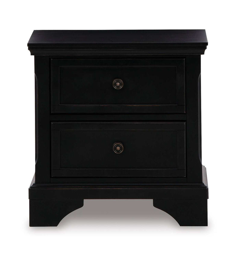 Chylanta Black Nightstand - Ornate Home