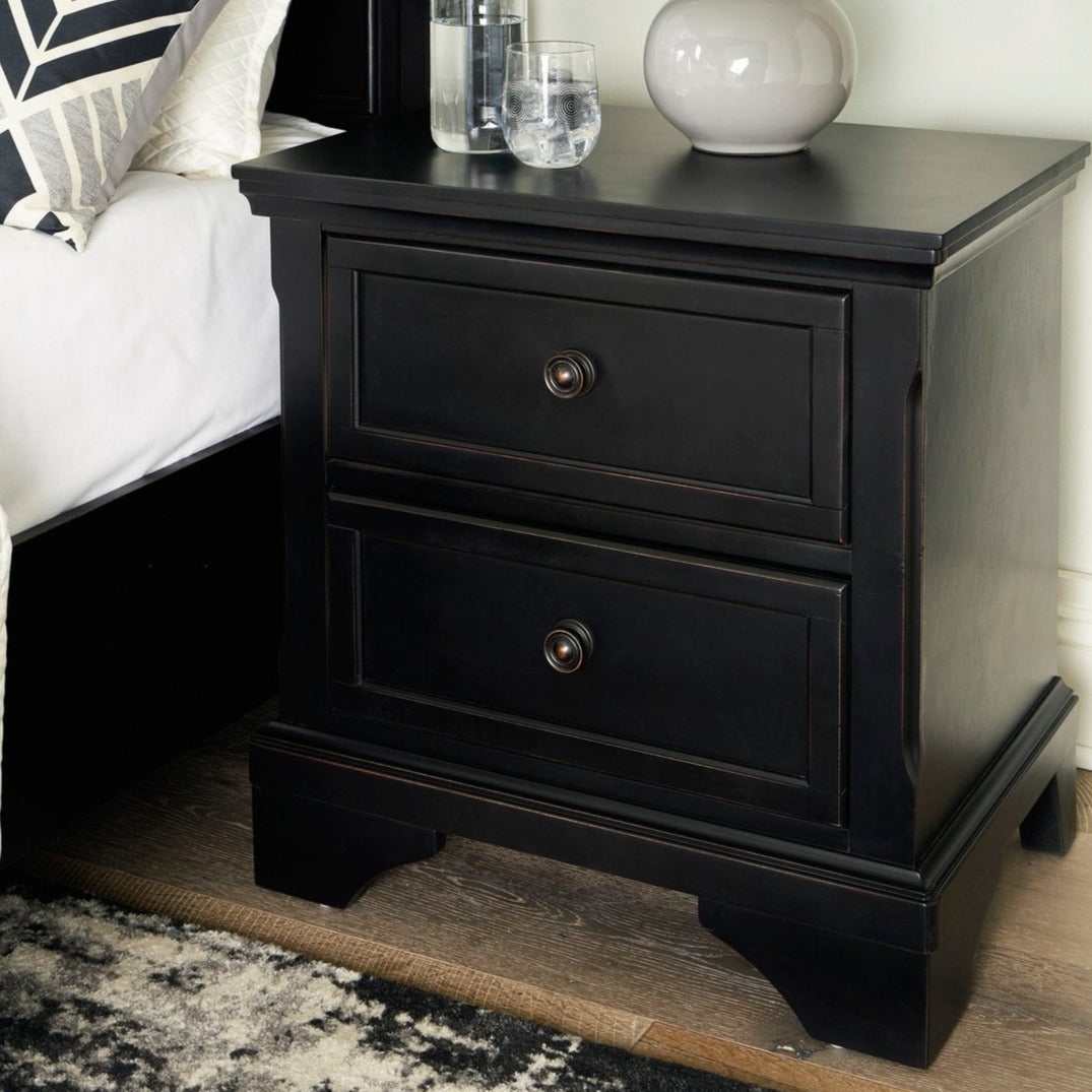 Chylanta Black Nightstand - Ornate Home