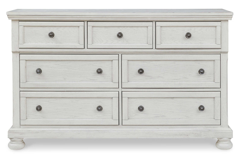 Robbinsdale Antique White Dresser w/ 7 Drawers - Ornate Home