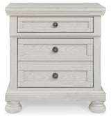 Robbinsdale White Queen Storage Bedroom Set with Dresser, Mirror and Nightstand - Ornate Home