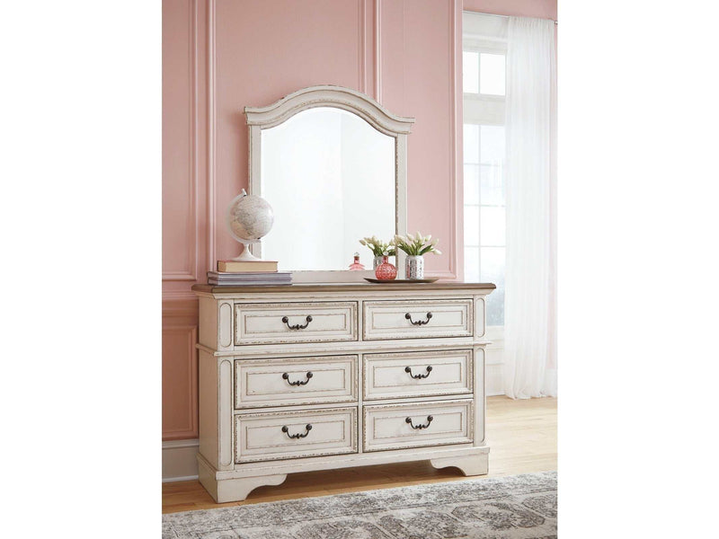 Realyn Mirrored Dresser w/ 6 Drawers - Ornate Home