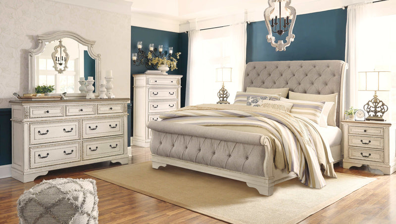 Realyn California King Sleigh Bedroom Set / 5pc - Ornate Home