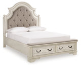 Realyn Two-tone Queen Storage Bedroom Set with Dresser and Mirror - Ornate Home