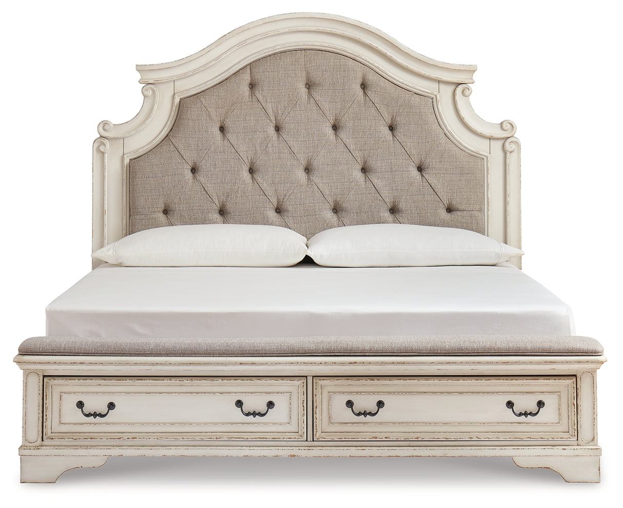 Realyn Two-tone King Upholstered Bed - Ornate Home