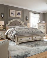 Realyn Two-tone King Upholstered Bed - Ornate Home