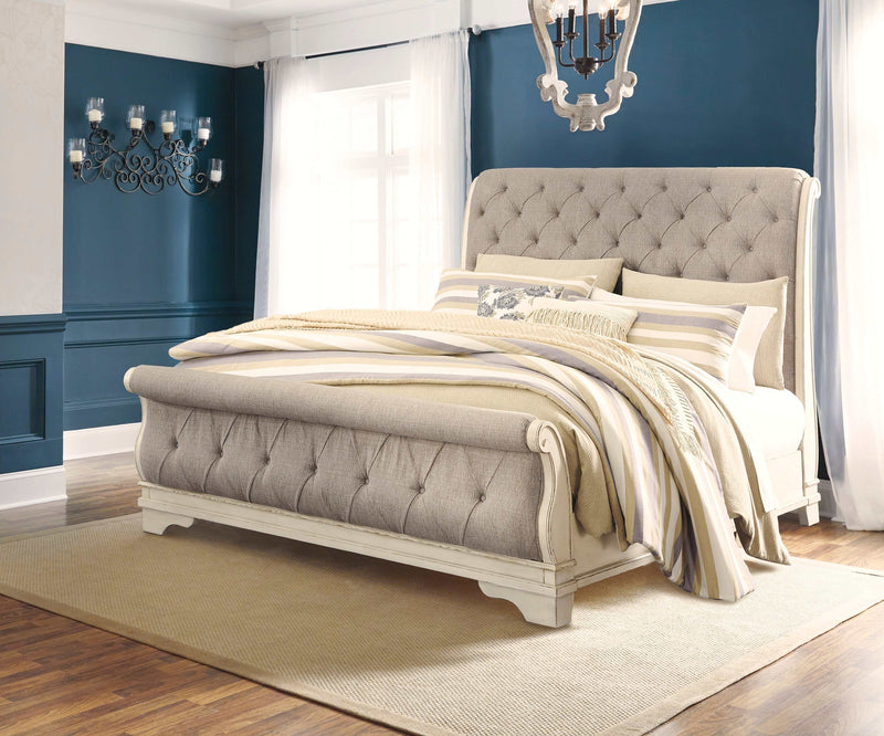 (Online Special Price) Realyn Queen Sleigh Bedroom Set / 5pc - Ornate Home