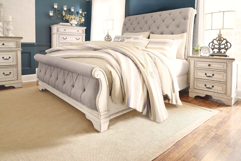 (Online Special Price) Realyn Queen Sleigh Bedroom Set / 5pc - Ornate Home