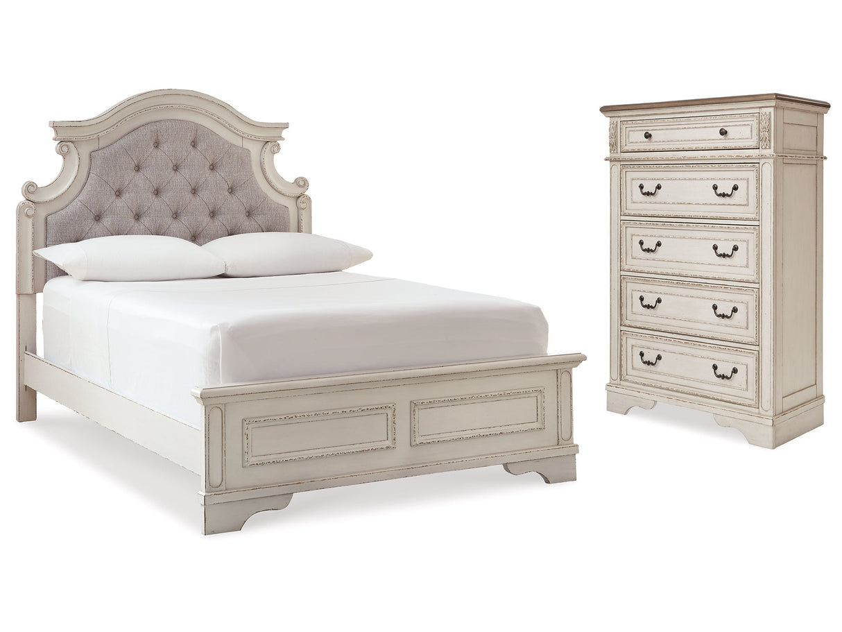 Realyn Two-tone Full Panel Bedroom Set with Chest - Ornate Home