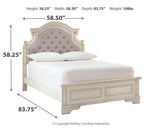 Realyn Two-tone Full Upholstered Panel Bedroom Set with Dresser - Ornate Home