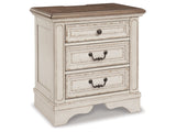 Realyn Two-tone Queen Upholstery Panel Bedroom Set with Dresser, Chest, Nightstand, and Vanity Set - Ornate Home