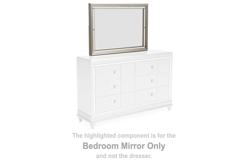 Chevanna Platinum Bedroom Mirror - Ornate Home