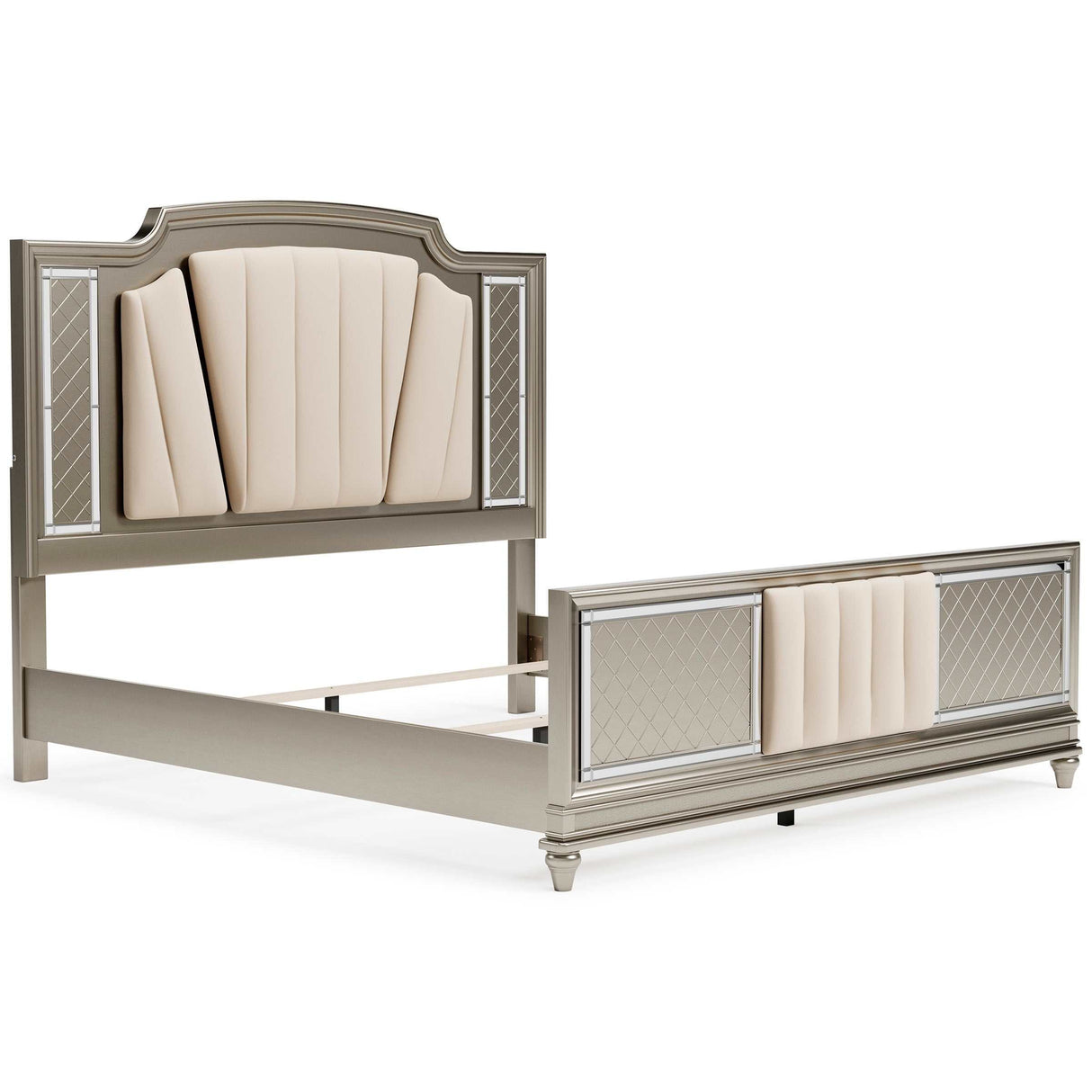 Chevanna Platinum Cal. King Upholstered Panel Bed - Ornate Home