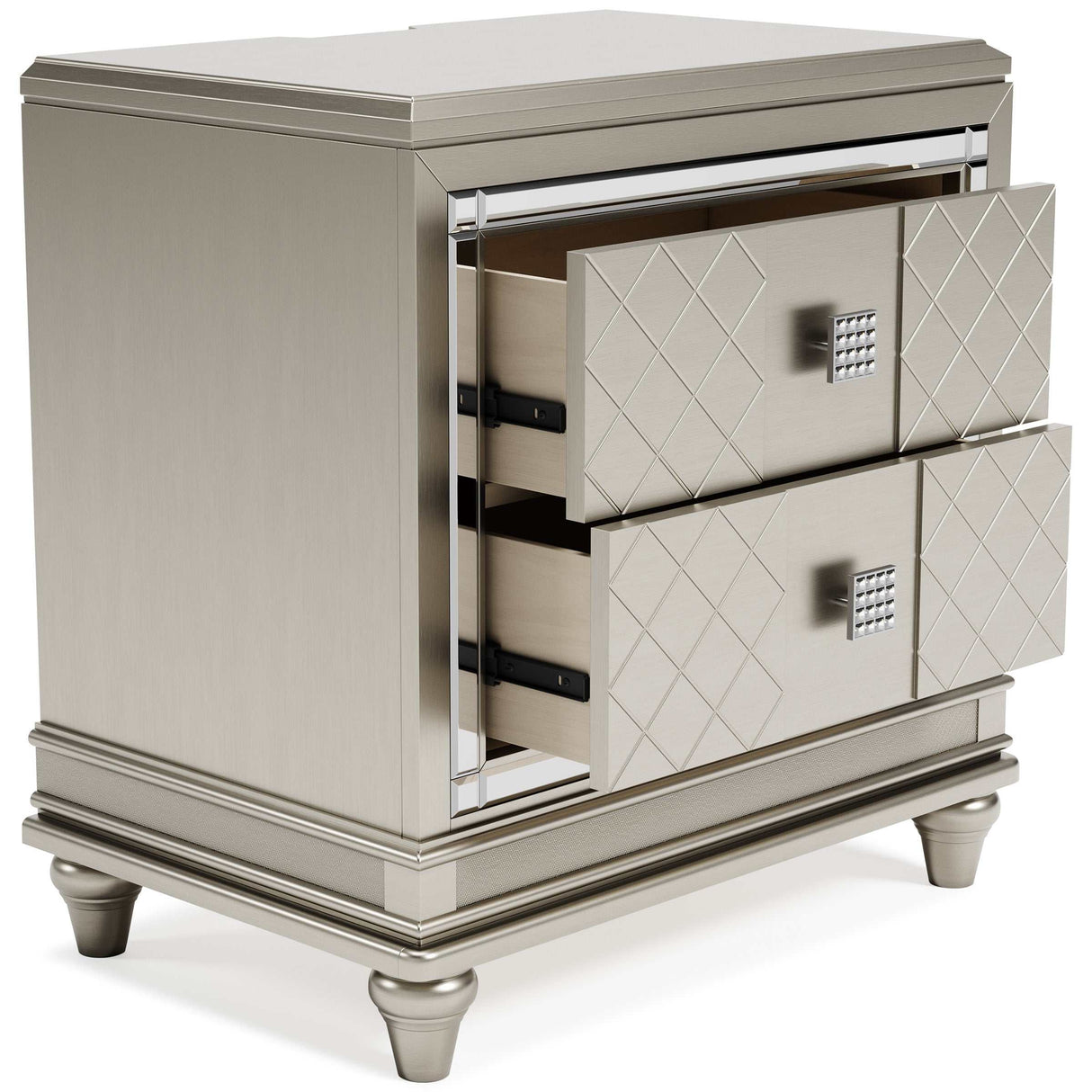 Chevanna Platinum Nightstand - Ornate Home