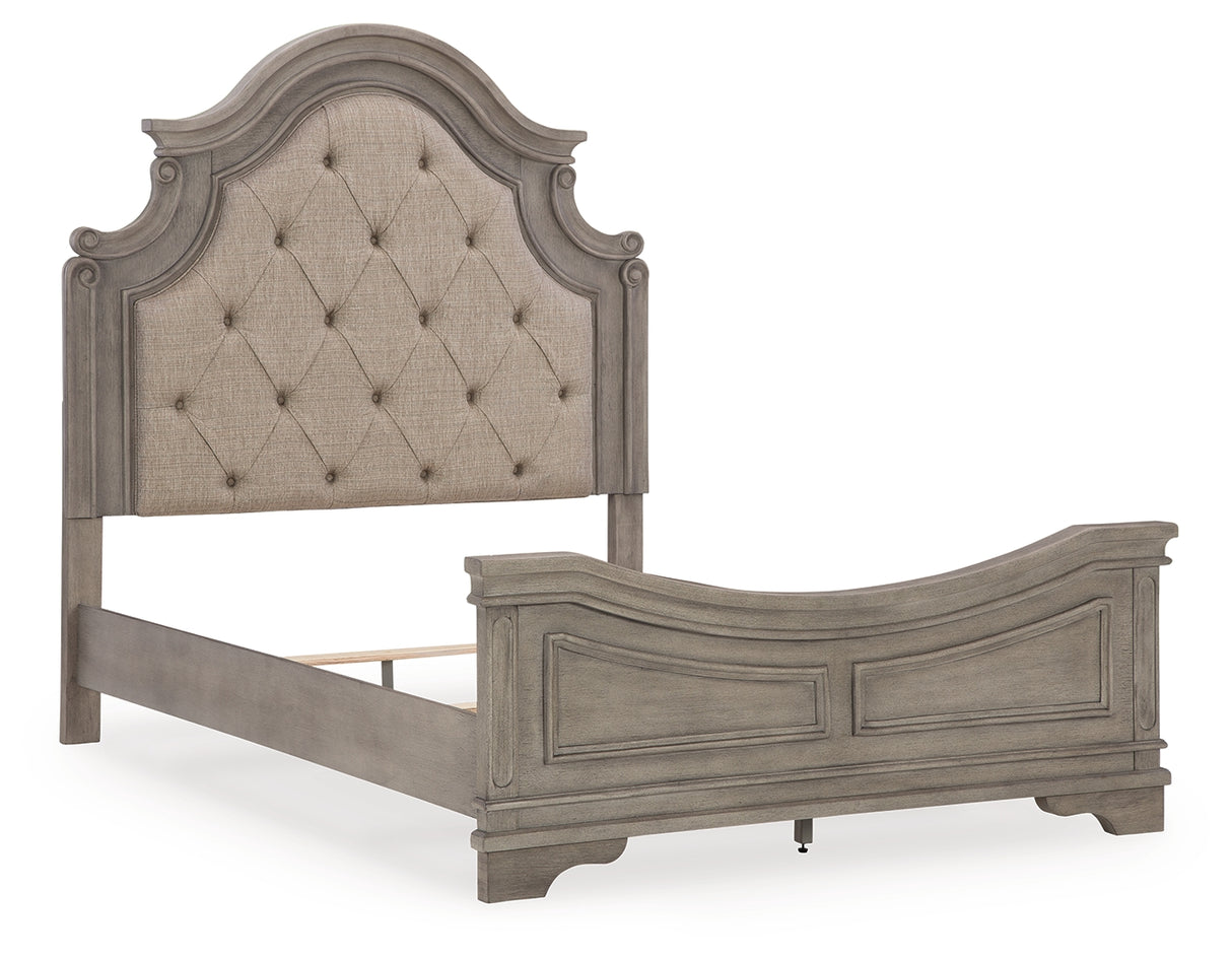 Lodenbay Antique Gray Queen Panel Bed - Ornate Home