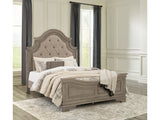 Lodenbay Antique Gray Queen Panel Bed - Ornate Home