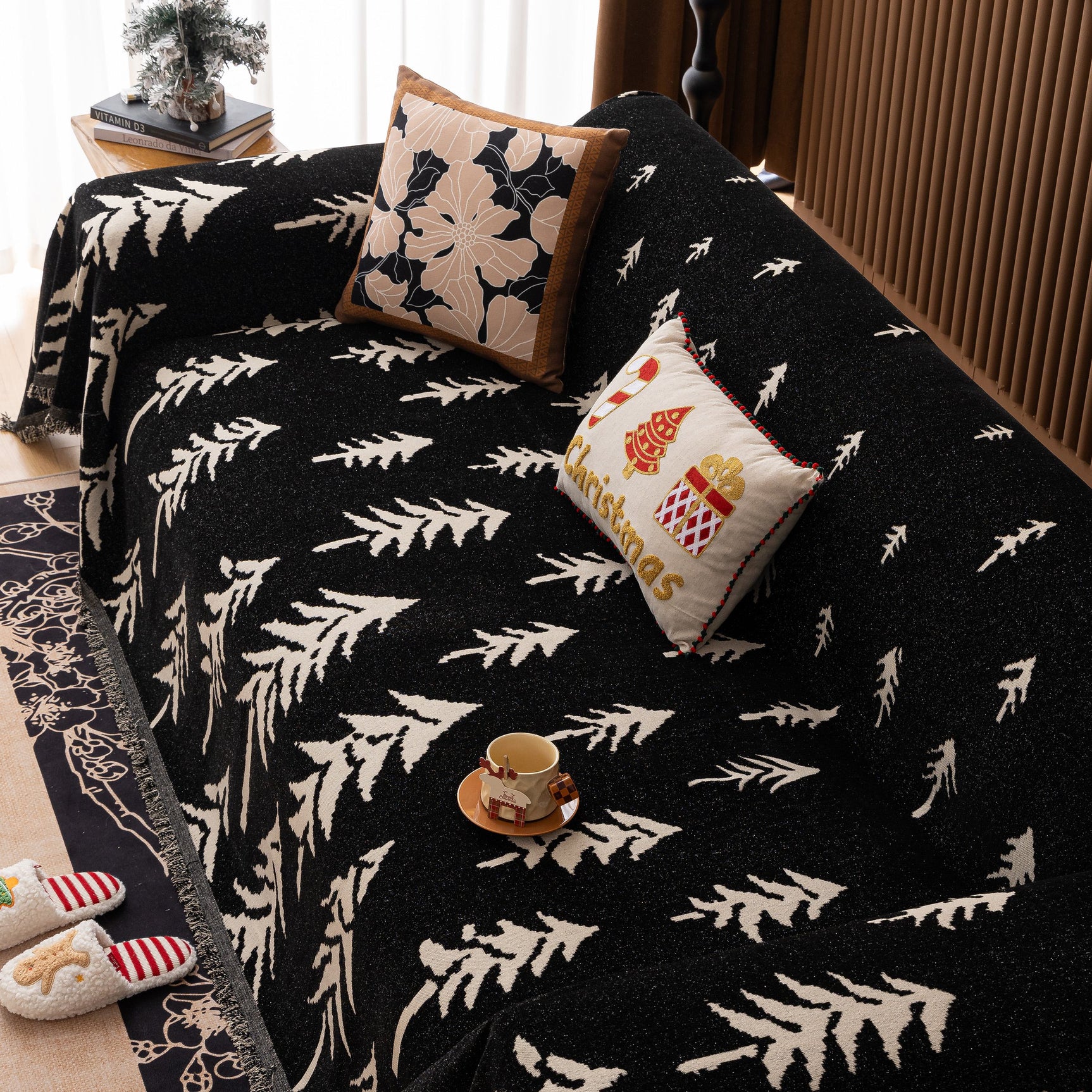 Modern Couch Covers for Couches Large Decorative Throw Blanket with Tassels for Couch