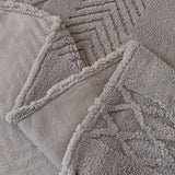 Plush Fleece Sofa Cover with 3D Cable Knit Texture Soft Cozy Warm Sofa Throw Blanket