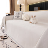 Solid Color Chenille Sofa Cover Blanket Furniture Covers for Sofas and Loveseats