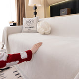 Solid Color Chenille Sofa Cover Blanket Furniture Covers for Sofas and Loveseats